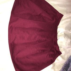 Burgundy fall skirt